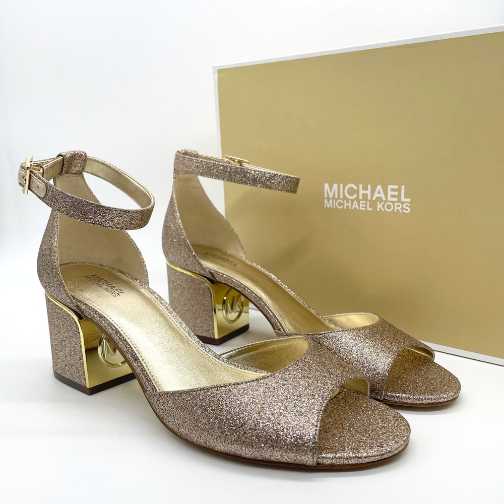 Michael Kors Lana Mid Pixie Fine Glitter Sandals
